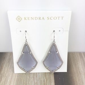 Kendra Scott Alex slate silver earrings